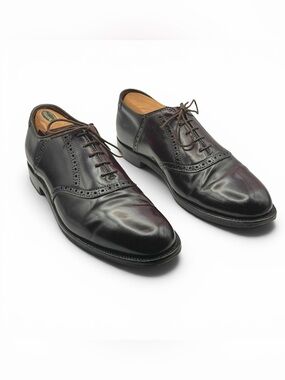 Alden 994 Shell Cordovan Saddle Oxford Shoes Burgundy # 8 Size 10 B/D with TREES
